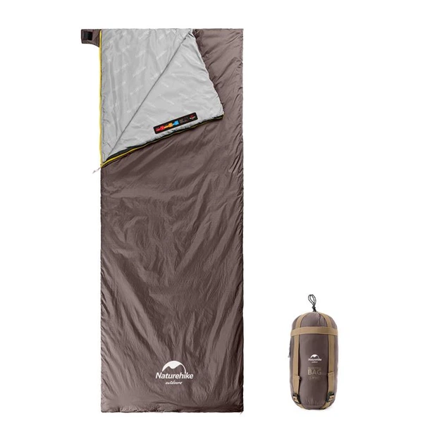 Спальник надлегкий Naturehike Summer LW180 NH21MSD09, (15°C), p-p M, коричневий - изображение 5