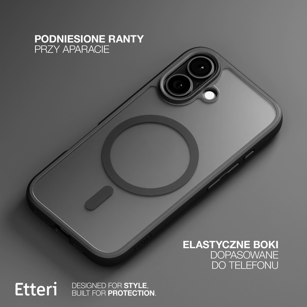 Etui plecki Etteri Matt Mag do Apple iPhone 16 Black (5907457798724) - obraz 9