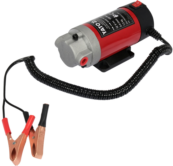 Pompa do wypompowywania oleju YATO z akumulatora 12 V 100 W 2-4 l/min z wężem i końcówkami YT-07140 (5906083097843) - obraz 2