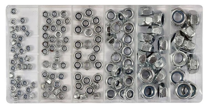 Zestaw nakrętek samokontrujących YATO M4, M5, M6, M8, M10, M12 / 146 szt (YT-06774) - obraz 1