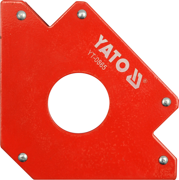 Spawalniczy kątownik magnetyczny YATO 122 x 190 x 25 mm Ø46 mm 34 kg (YT-0865) - obraz 1