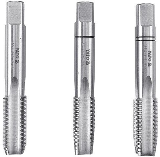 Gwintownik YATO HSS M2, M10 x 1.5 mm, 70 mm 3 szt (YT-2937) - obraz 1