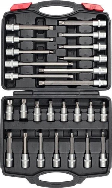 Набір торцевих ключів Yato 1/2" Spline YT-77542 26 шт 55–200 мм (5906083071317) - зображення 1