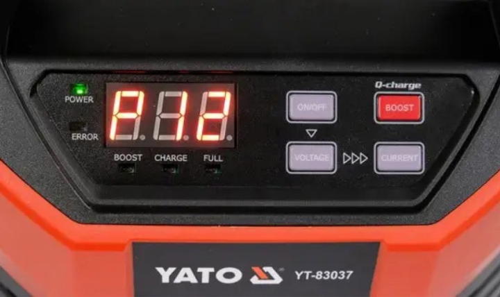 Prostownik elektroniczny Yato 12V/2A 6A 10A 15A BOOST 300S 20A YT-83037( 5906083080616) - obraz 3
