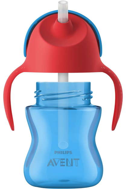 Чашка Philips AVENT з трубочкою і ручками 9м+ 200 мл Блакитна SCF796/01 (8710103781899) - зображення 4