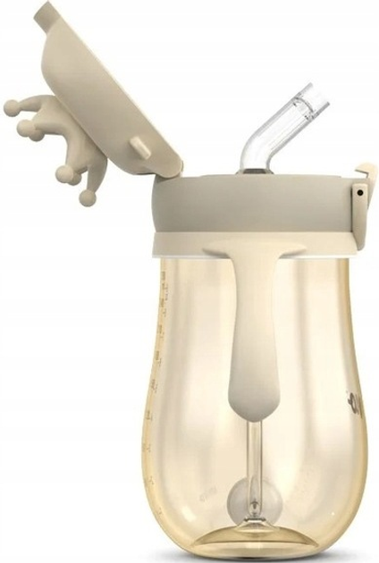 Bidon Neno Mio 2 z obciążoną słomką Kremowy 280 ml (5902479674421) - obraz 5
