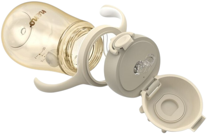 Bidon Neno Mio 2 z obciążoną słomką Kremowy 280 ml (5902479674421) - obraz 6