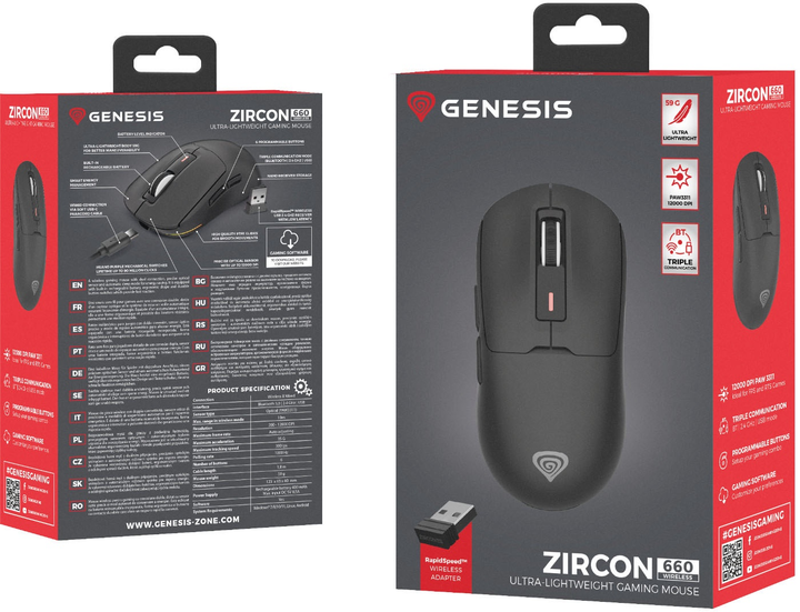 Миша Genesis Zircon 660 Wireless Black (5901969444827) - зображення 13