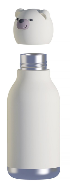 Butelka termiczna ze słomką Asobu Bestie Miś 460 ml (842591054600) - obraz 2