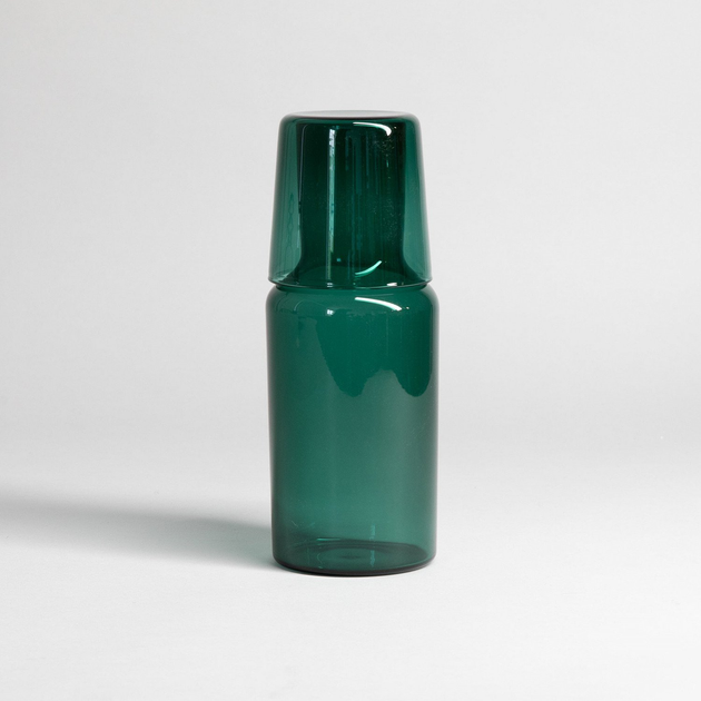 Karafka Hario Colors Night Carafe zielona 600 ml + szklanka 280 ml (4977642800342) - obraz 2