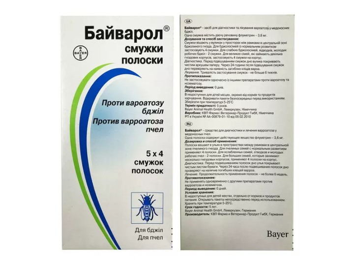 Байварол против вароатоза пчел, 4 полоски - изображение 3