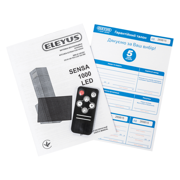 Витяжка кухонна ELEYUS SENSA 1000 LED 60 BL - изображение 12