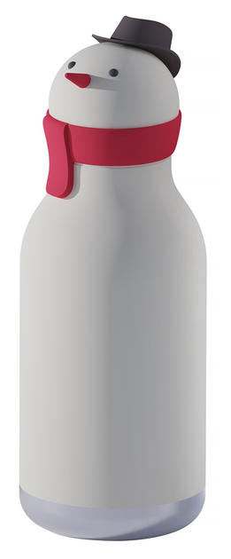 Butelka termiczna ze słomką Asobu Bestie Bałwan 460 ml (842591054808) - obraz 1