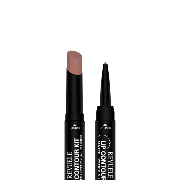 Помада матова з олівцем для губ 2 в 1 Revuelle Lip Contour Kit тон 06 Бежевий, 1,8 - Фото 2 Помада матова з олівцем для губ 2 в 1 Revuelle Lip Contour Kit тон 06 Бежевий, 1,8 - зображення 2
