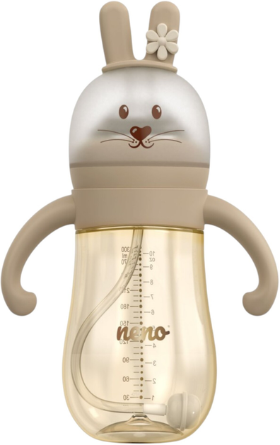 Butelka do karmienia Neno Mio 3 w 1 Brązowa 300 ml (5902479674476) - obraz 1