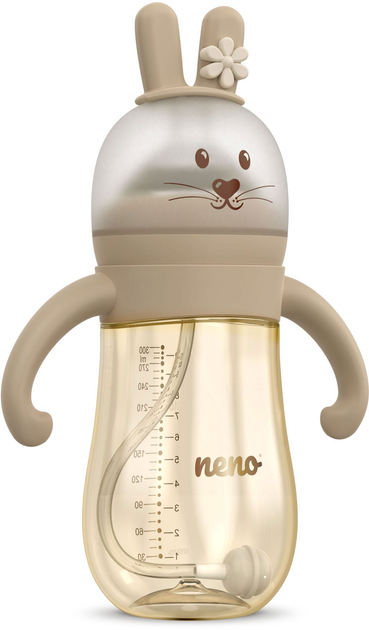 Butelka do karmienia Neno Mio 3 w 1 Brązowa 300 ml (5902479674476) - obraz 2