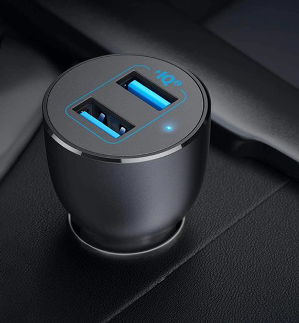 Автомобільний зарядний пристрій Anker PowerDrive III 36W 2xUSB Black (194644085926) - зображення 6