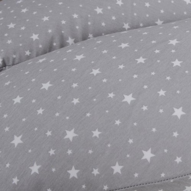 Подушка для вагітних та годування Ceba Baby Cebuszka Huggy Basic Grey Stars (5907672341989) - зображення 4