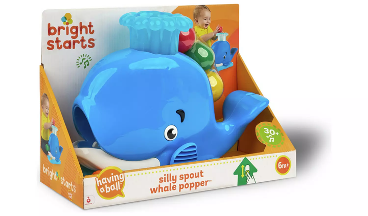 Інтерактивна іграшка Кит Bright Starts Popper 6m+ (74451109346) - зображення 3