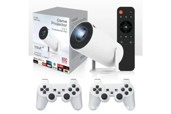 Игровой Android-проектор M300 MAX/HY300 с 36 000 играми, джойстиками и картой 64GB | HDMI, Wi-Fi, Bluetooth - изображение 4
