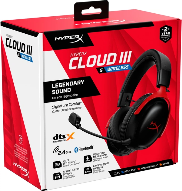 Навушники HyperX Cloud III S Wireless Black-Red (A59Z0AA) - зображення 10
