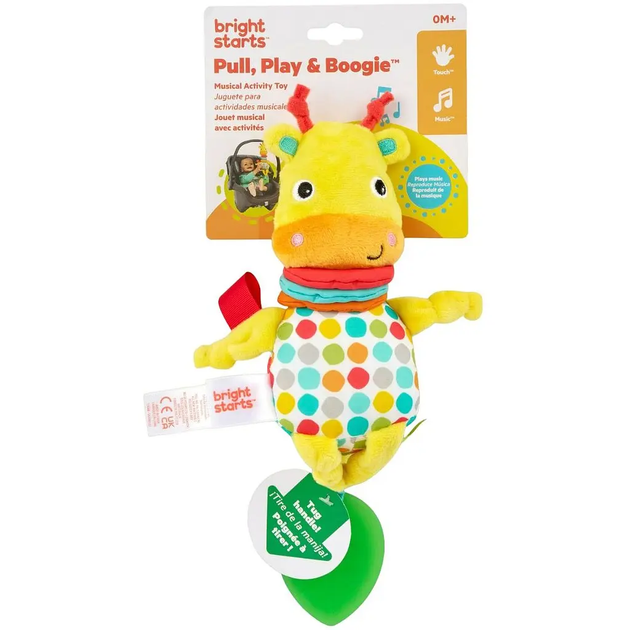 Розвиваюча іграшка з музикою та підвіскою Bright Starts Pull Play & Boogie Жирафа 0м+ (74451130883) - зображення 2
