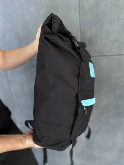 Рюкзак roll top ролл топ bagland водонепроницаемый 25 л черный - Фото 4 Рюкзак roll top ролл топ bagland водонепроницаемый 25 л черный - изображение 4