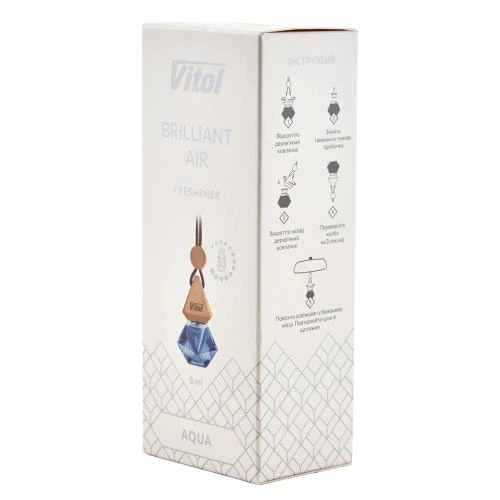 Освежитель воздуха Vitol Brilliant Air Aqua 8 мл V15506 - изображение 5