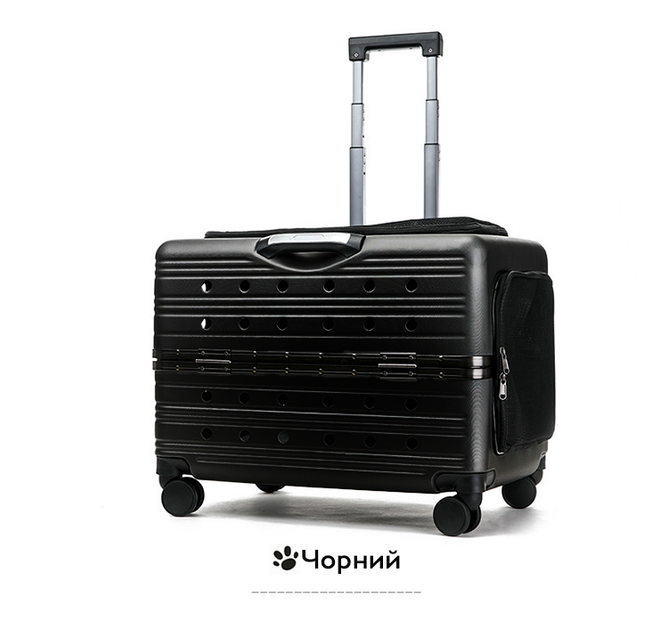 Чемодан‑переноска для животных на колёсах CosmoPet CP-303 44×55×39 см Черный (JDT-0848209) - Фото 1 Чемодан‑переноска для животных на колёсах CosmoPet CP-303 44×55×39 см Черный (JDT-0848209) - изображение 1