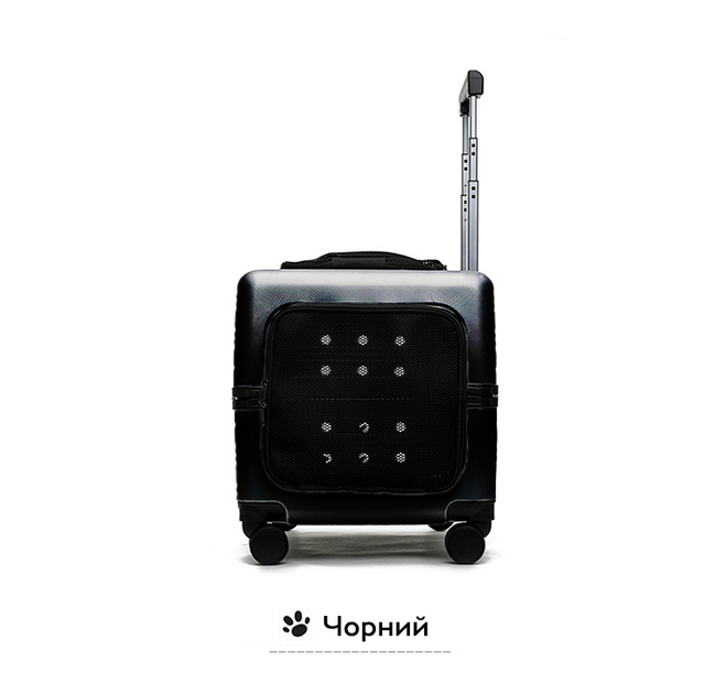 Чемодан‑переноска для животных на колёсах CosmoPet CP-303 44×55×39 см Черный (JDT-0848209) - Фото 3 Чемодан‑переноска для животных на колёсах CosmoPet CP-303 44×55×39 см Черный (JDT-0848209) - изображение 3
