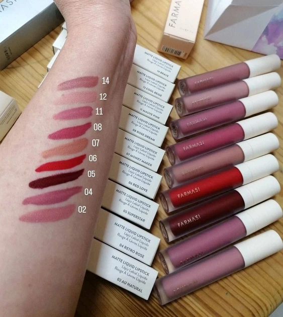 Рідка Матова Помада Farmasi 11 Mauve Pink 4 г - изображение 2