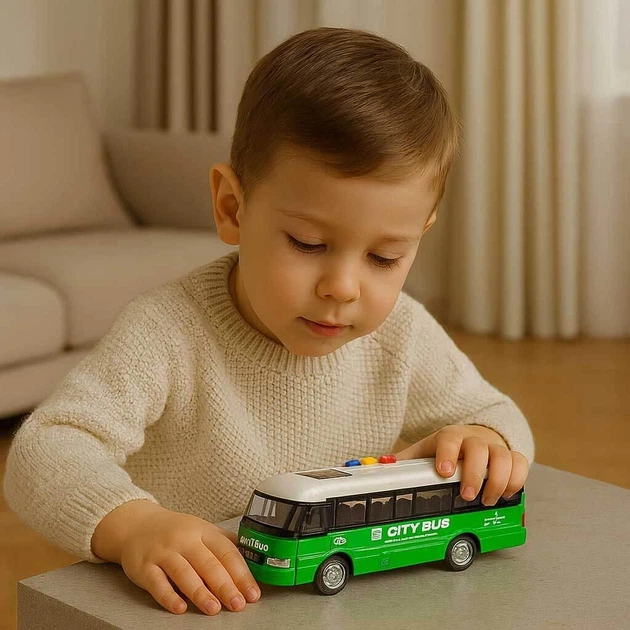Автобус City Bus зеленый 24 см RJ5502/2 — игрушечный городской