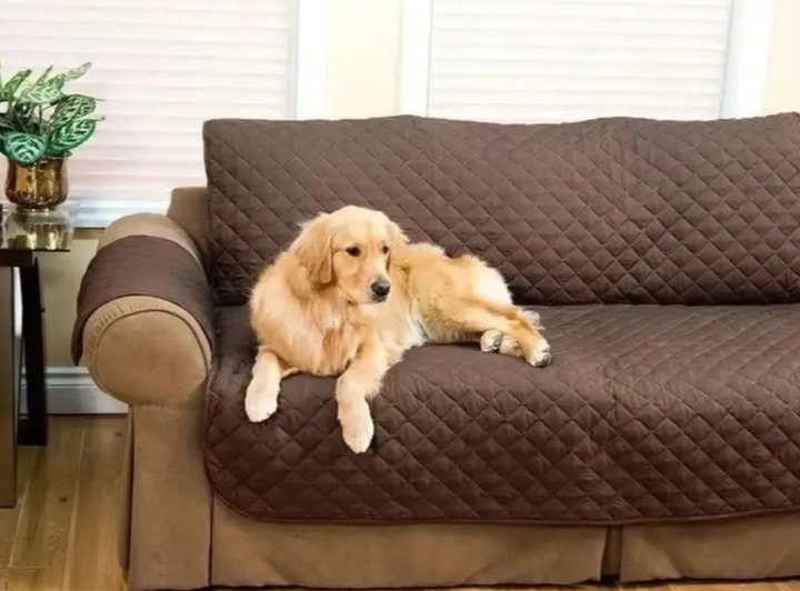 Покрывало накидка на диван Couch Coat двусторонний, коричневый - Фото 3 Покрывало накидка на диван Couch Coat двусторонний, коричневый - изображение 3