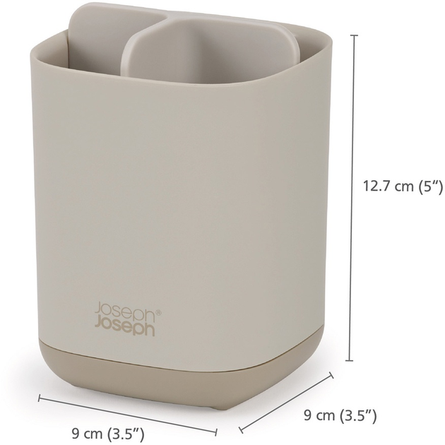 Органайзер для зубних щіток Joseph Joseph EasyStore Ecru 12.7 x 9 x 9 см (5028420006971) - зображення 8