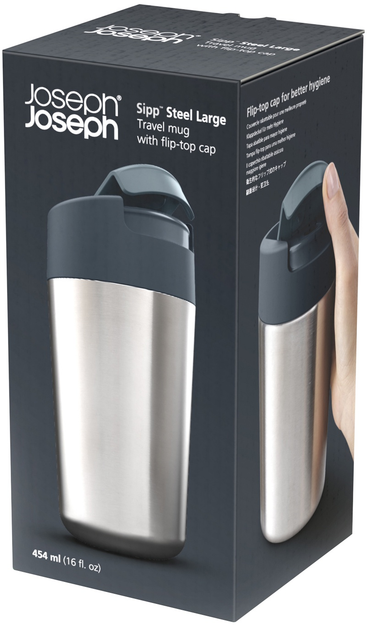 Kubek termiczny Joseph Joseph Sipp 454 ml Szary (5028420005202) - obraz 12