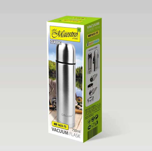 Термос Maestro 0.75 л MR-1633-75 (MR-1633-75) - зображення 3