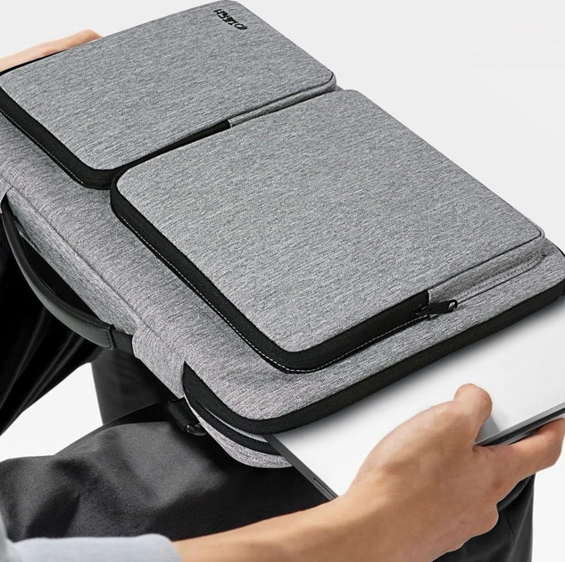 Torba na laptop Tech-Protect Defender Bag Laptop 15-16" Grey (5906302372966) - obraz 9