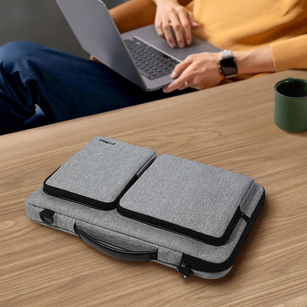 Torba na laptop Tech-Protect Defender Bag Laptop 15-16" Grey (5906302372966) - obraz 10