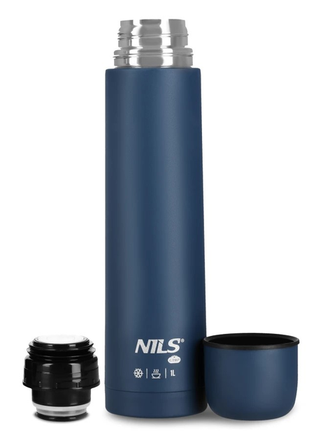 Termos turystyczny NILS CAMP NC3804 1000 ml Niebieski (5908261682520) - obraz 3