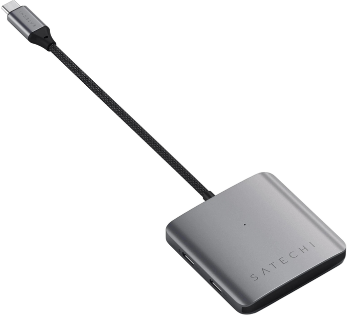 USB-хаб Satechi 4-Port USB-C Hub with PD Space Grey (ST-H4CPDM) - зображення 3
