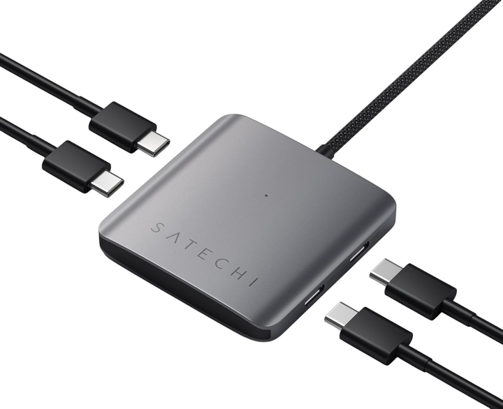 USB-хаб Satechi 4-Port USB-C Hub with PD Space Grey (ST-H4CPDM) - зображення 4