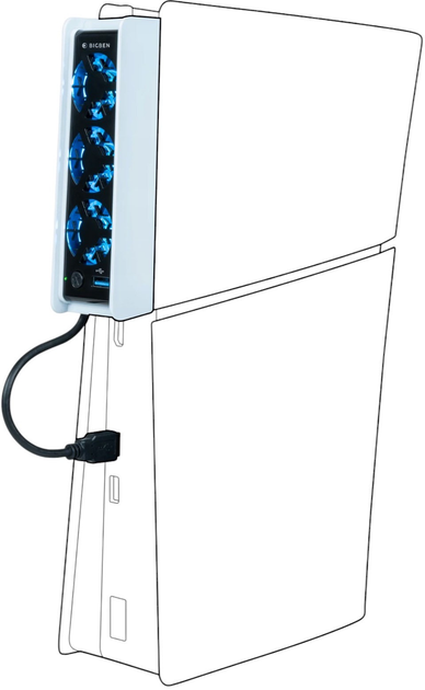 Wentylator chłodzący Big Ben PS5 Slim Cooling Fan White/Black (3665962025613) - obraz 2