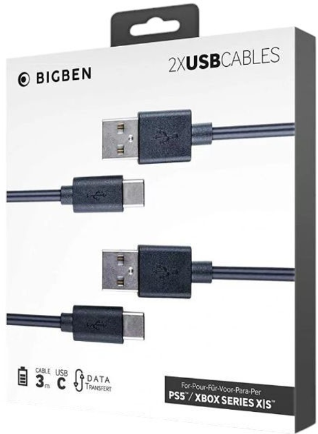 Kabel Big Ben 2x USB-Cable 3 m (3665962004847) - obraz 3