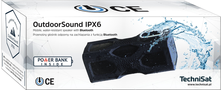 Przenośny głośnik TechniSat OutdoorSound IPX6 Black (76-4944-00) - obraz 8