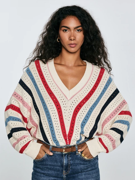 Pulower damski Big Star Vika 102 S-M Kremowy (5900714889852) - obraz 1