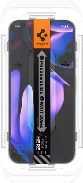Zestaw 2 szkieł hartowanych Spigen Glas.tR EZ Fit do Google Pixel 9/9 Pro (8809971233101) - obraz 4