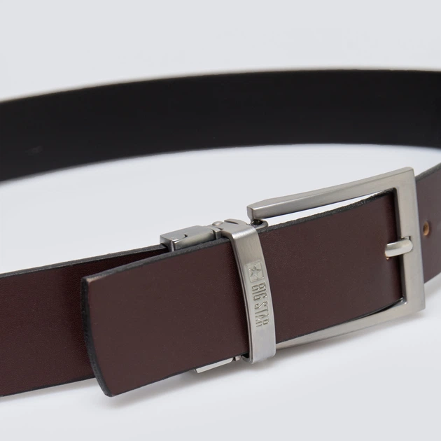 Ремінь чоловічий з натуральної шкіри Big Star Ariso 906 3XL Чорний (5900714935214) - зображення 5