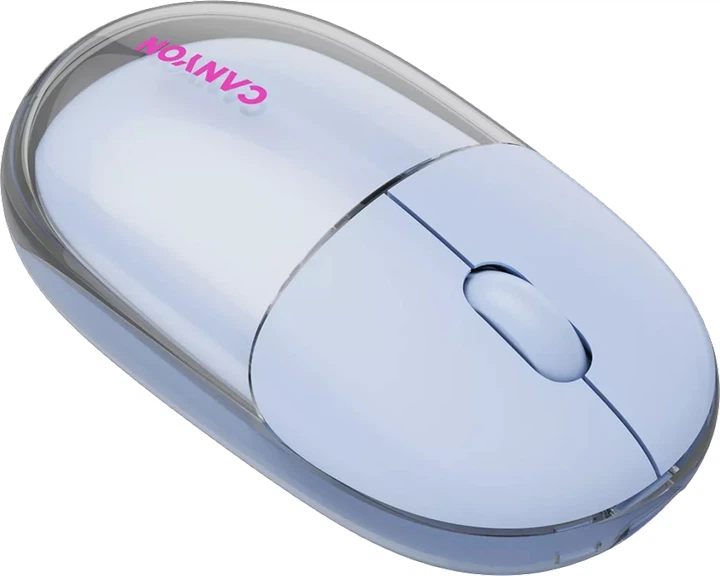 Миша Canyon OnClick 24 Dual-mode Silent Bluetooth/Wireless Transparent/Blue (CNS-CMSW24BL) - зображення 8