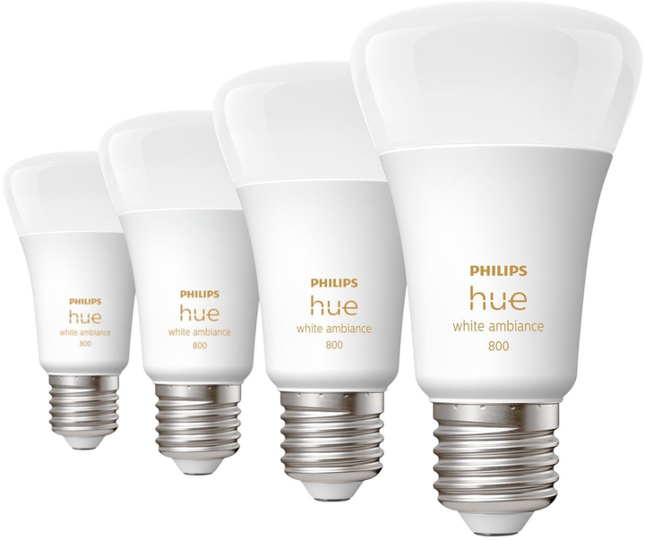 Żarówka LED Philips Hue White Ambiance E27 4 szt (8719514328280) - obraz 2