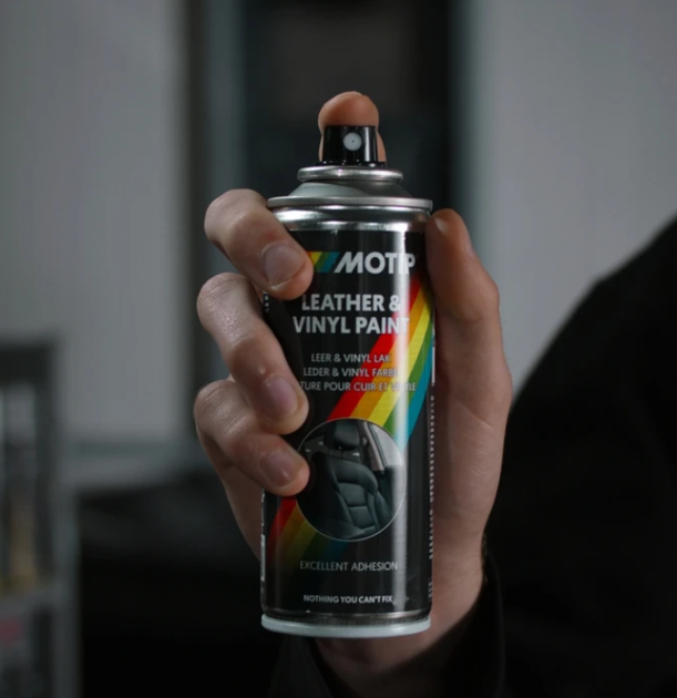 Краска аэрозольная для кожи Motip Leather Paint матовая белая 200 мл - изображение 2